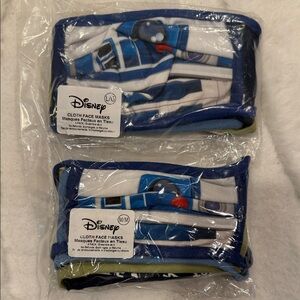 Disney Star Wars Blue, Green, White Cloth Face Masks Set for the whole family